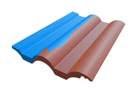 Cseréptető bevonat tetőfestés során