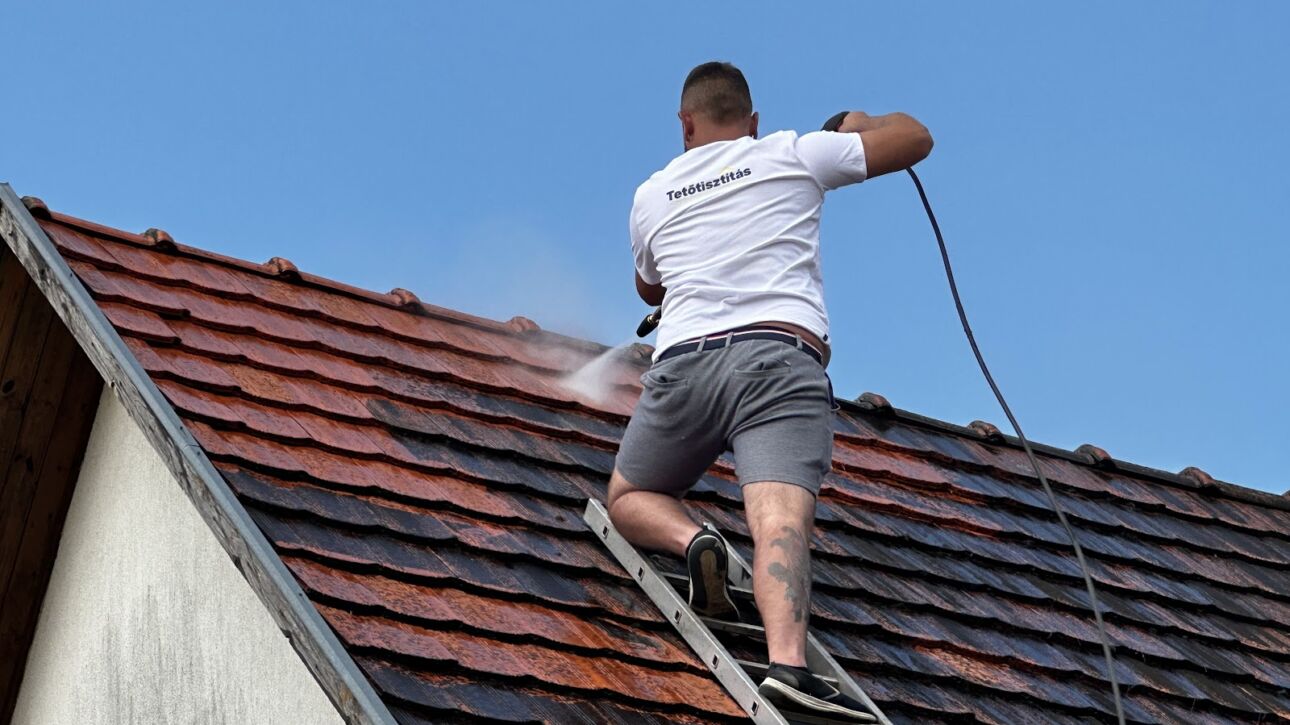 Tetőmosás árak Dombóvár városában magasnyomású mosóval